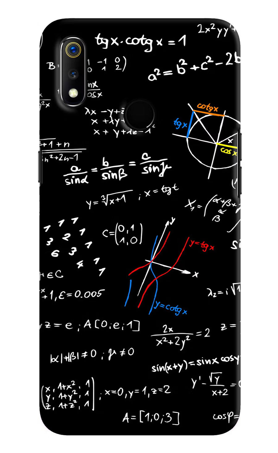 Mathematics Formula Realme 3 Back Cover, Hard case