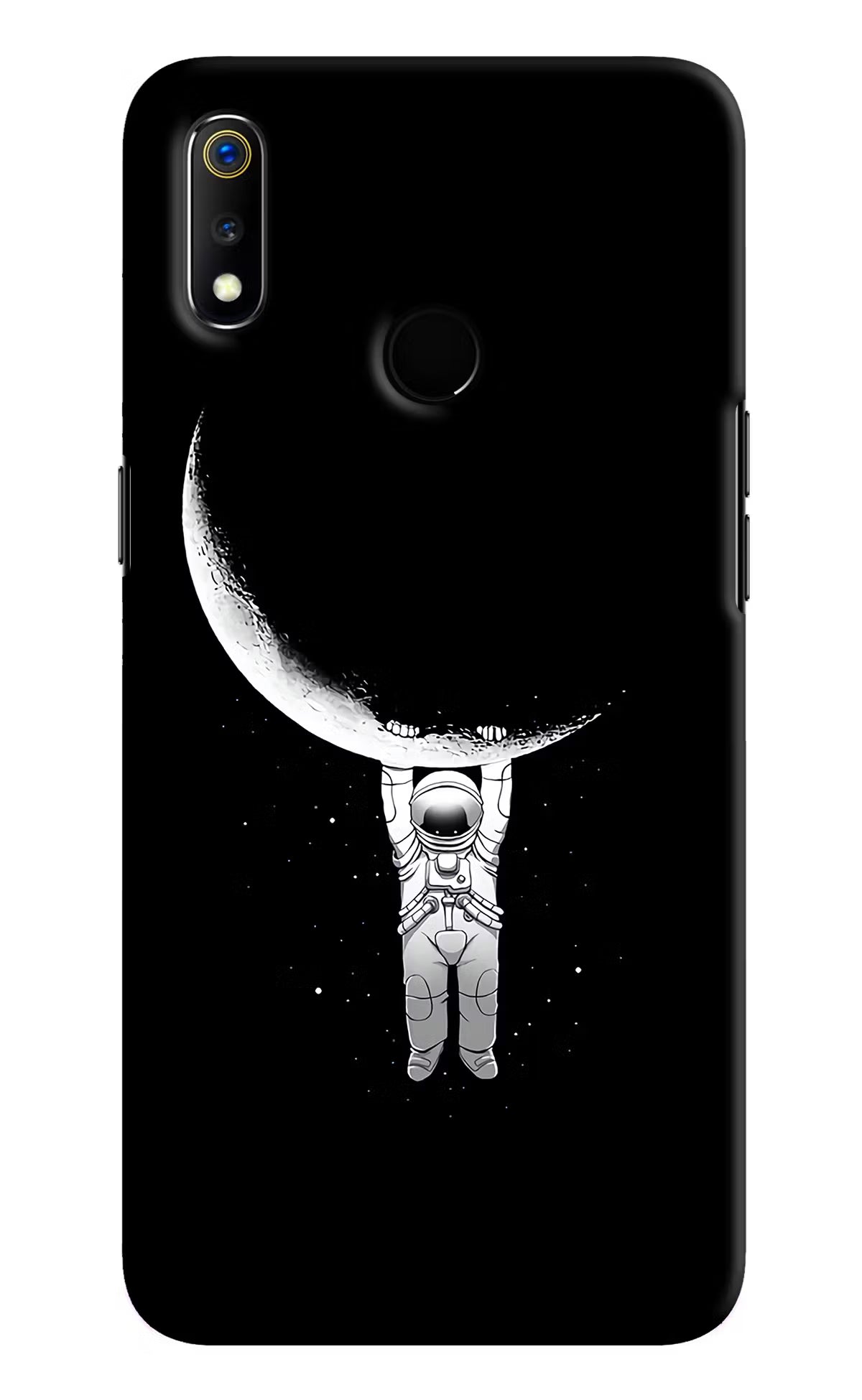 Moon Space Realme 3 Hard Case Back Cover by Casekaro