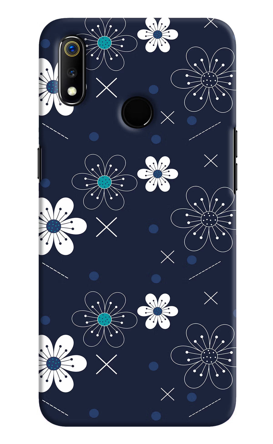 Flowers Realme 3 Back Cover, Hard case