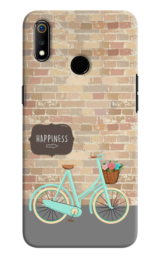 Happiness Artwork Realme 3 Hard Case Back Cover by Casekaro