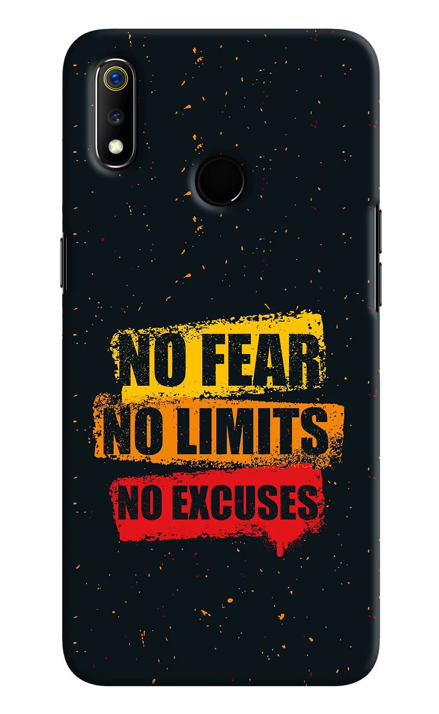 No Fear No Limits No Excuse Realme 3 Back Cover, Hard case