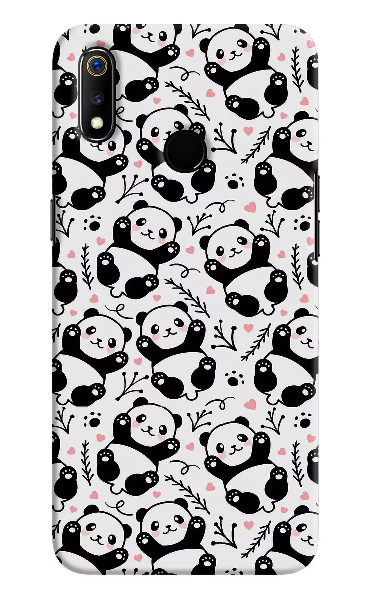Cute Panda Realme 3 Hard Case Back Cover by Casekaro