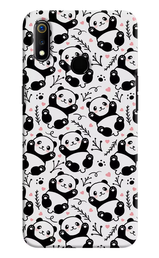Cute Panda Realme 3 Hard Case Back Cover by Casekaro