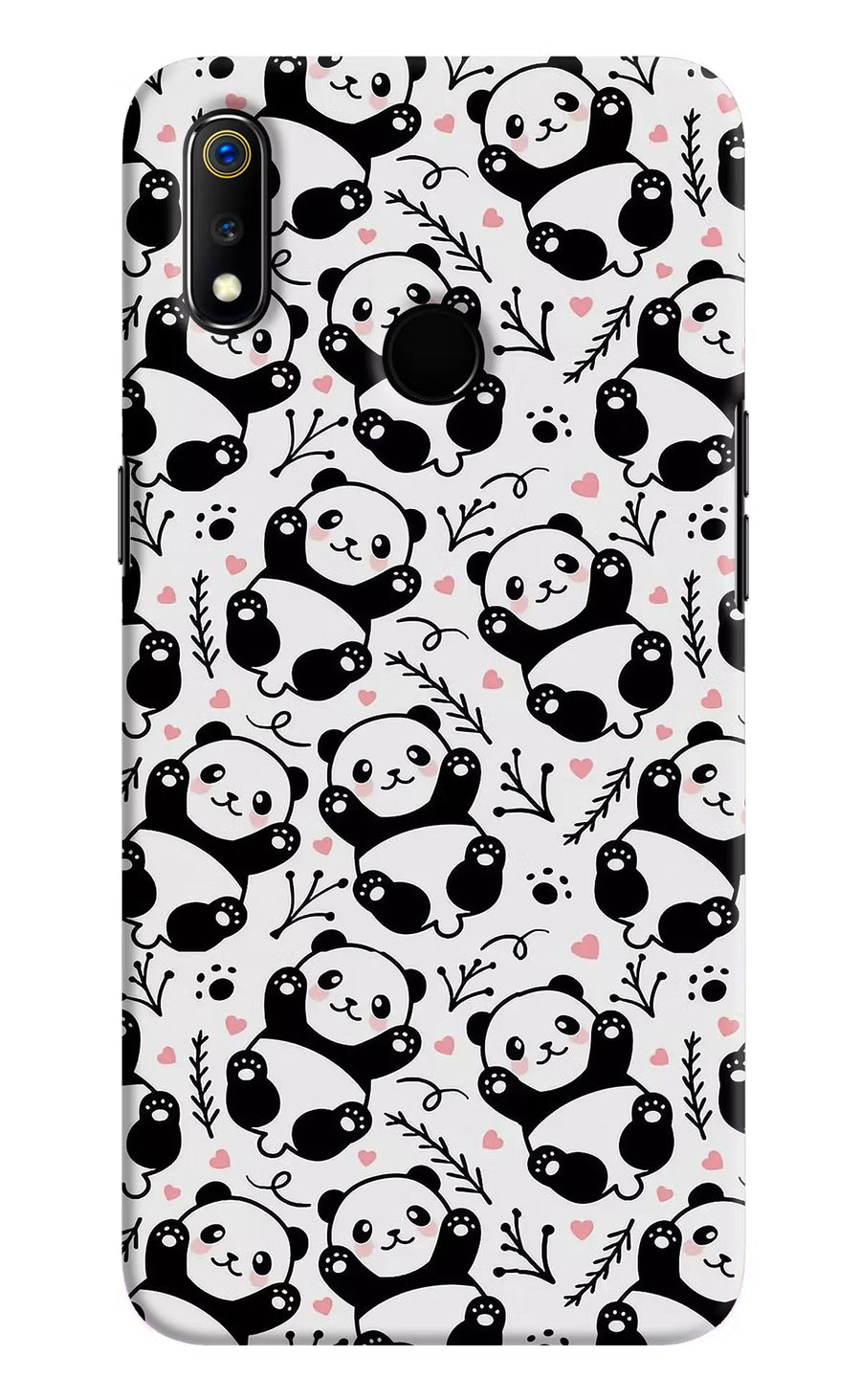 Cute Panda Realme 3 Back Cover, Hard case