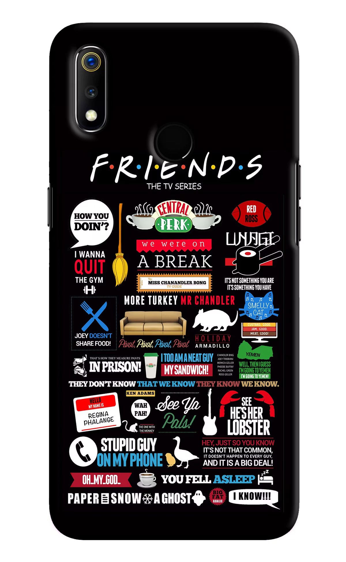 FRIENDS Realme 3 Hard Case Back Cover by Casekaro