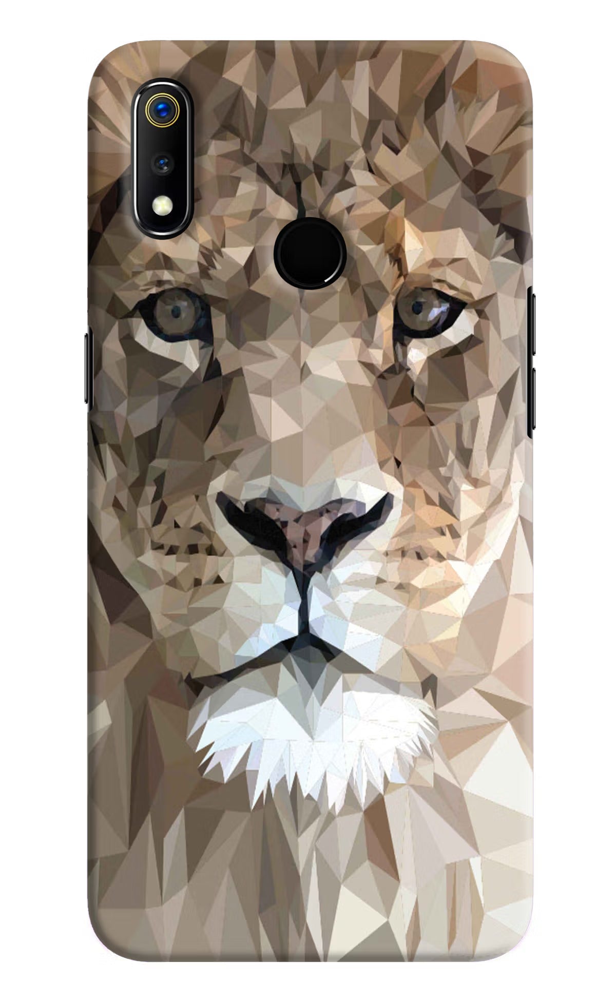 Lion Art Realme 3 Hard Case Back Cover by Casekaro