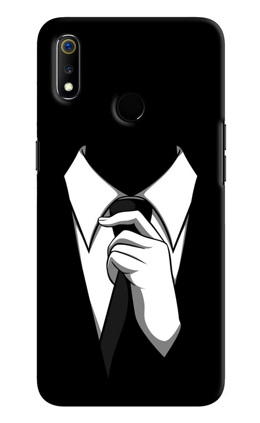 Black Tie Realme 3 Hard Case Back Cover by Casekaro