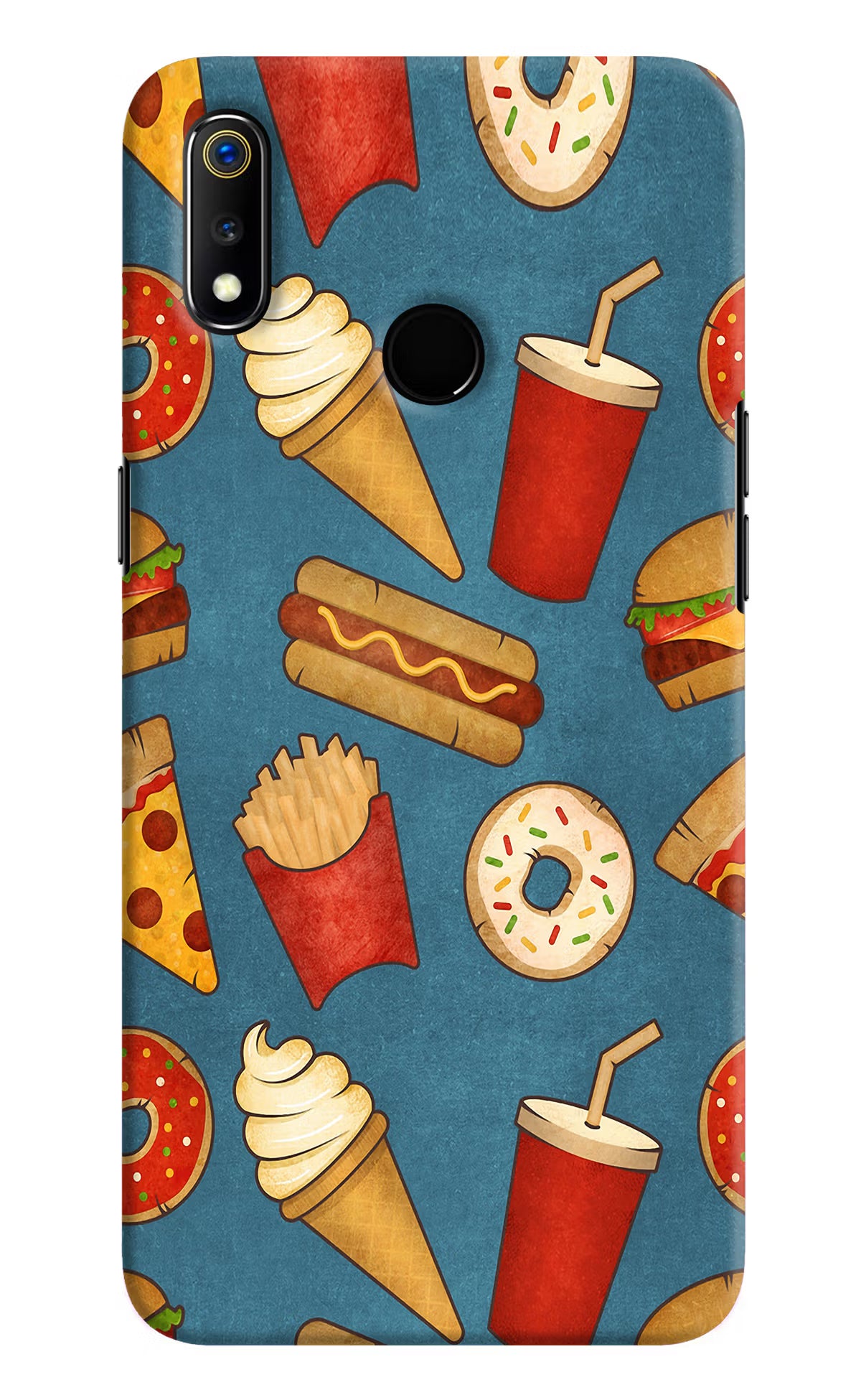 Foodie Realme 3 Hard Case Back Cover by Casekaro