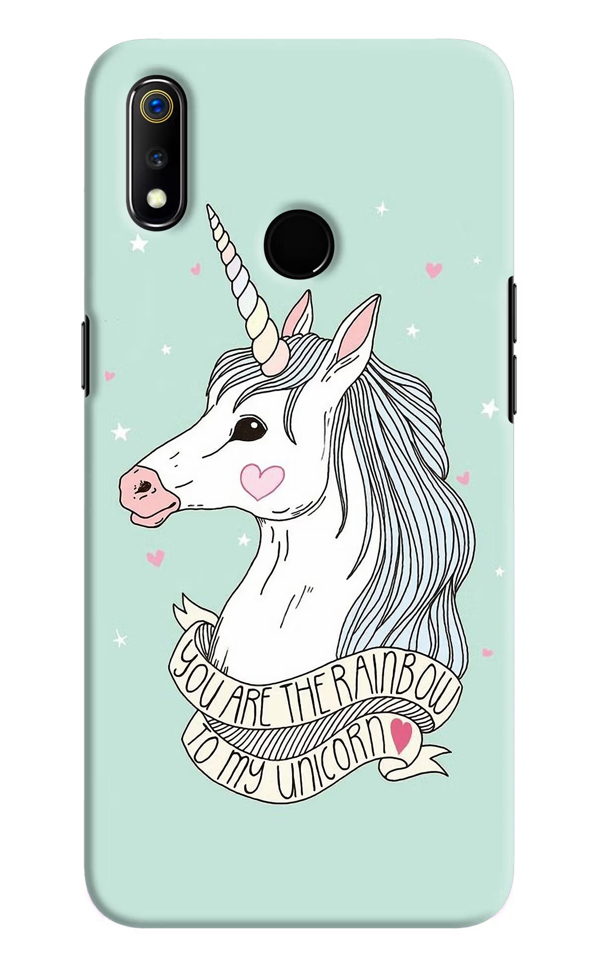Unicorn Wallpaper Realme 3 Hard Case Back Cover by Casekaro