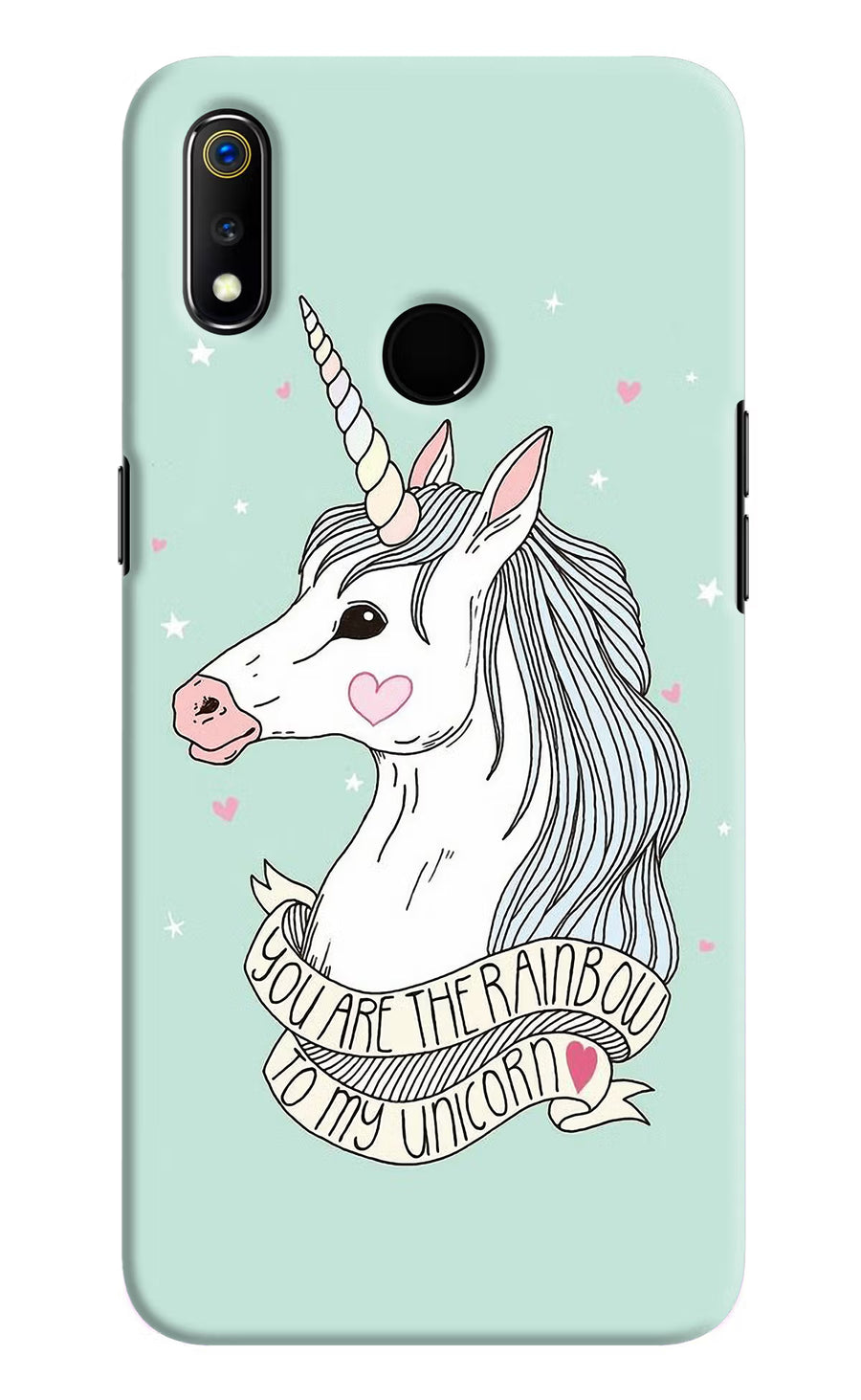 Unicorn Wallpaper Realme 3 Back Cover, Hard case