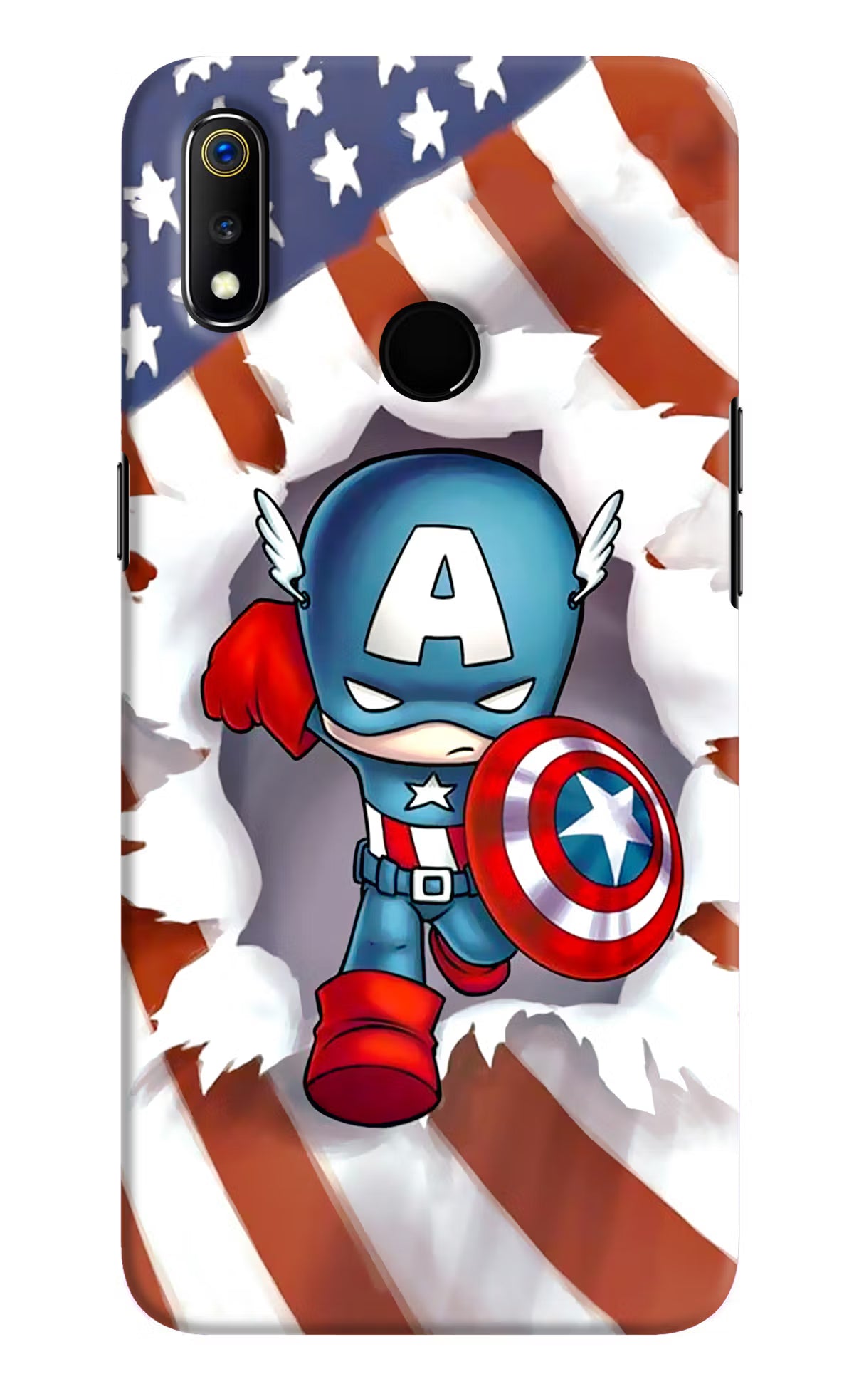 Captain America Realme 3 Hard Case Back Cover by Casekaro