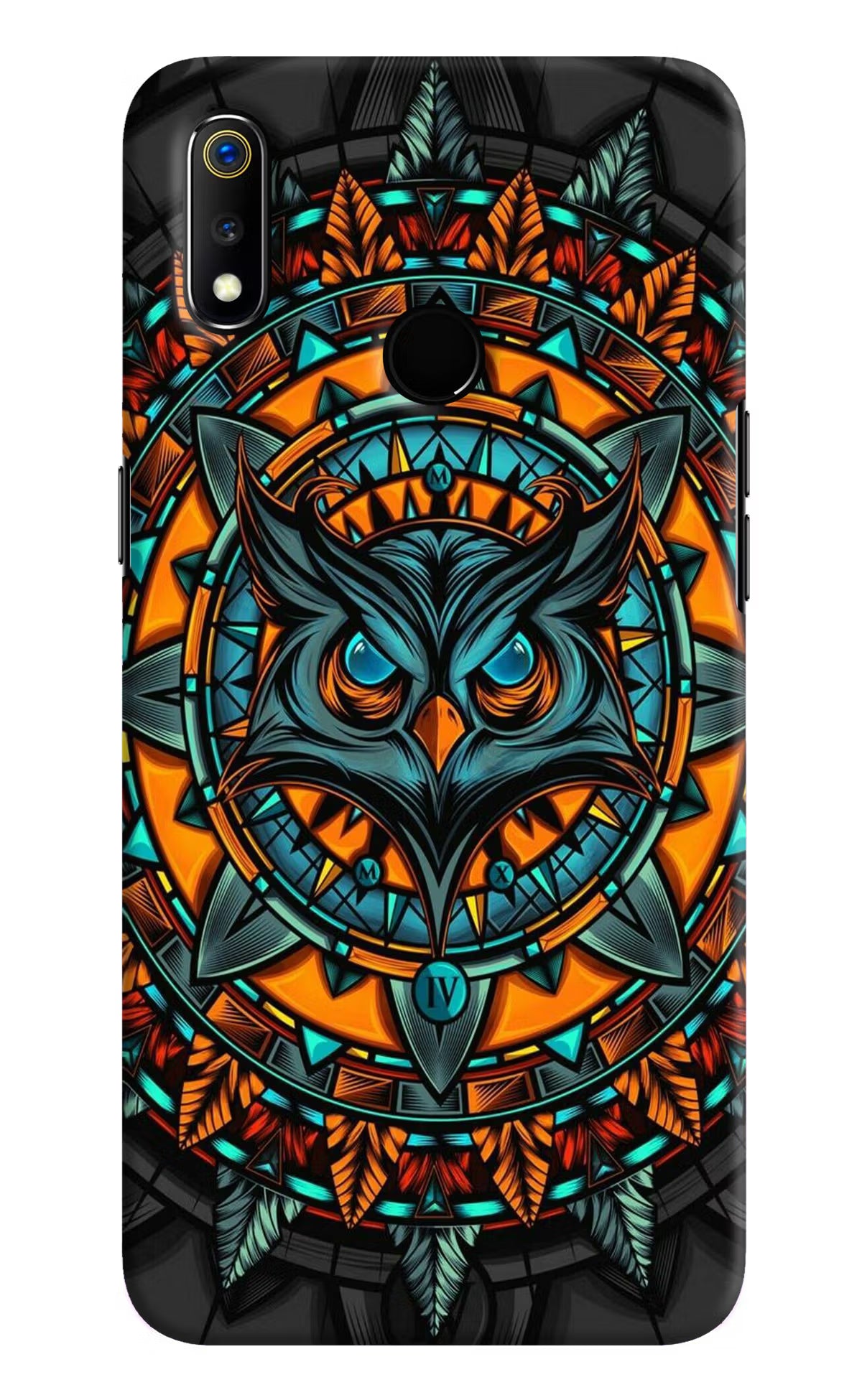 Angry Owl Art Realme 3 Hard Case Back Cover by Casekaro