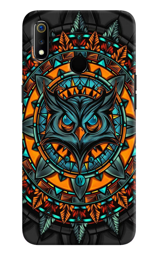 Angry Owl Art Realme 3 Hard Case Back Cover by Casekaro