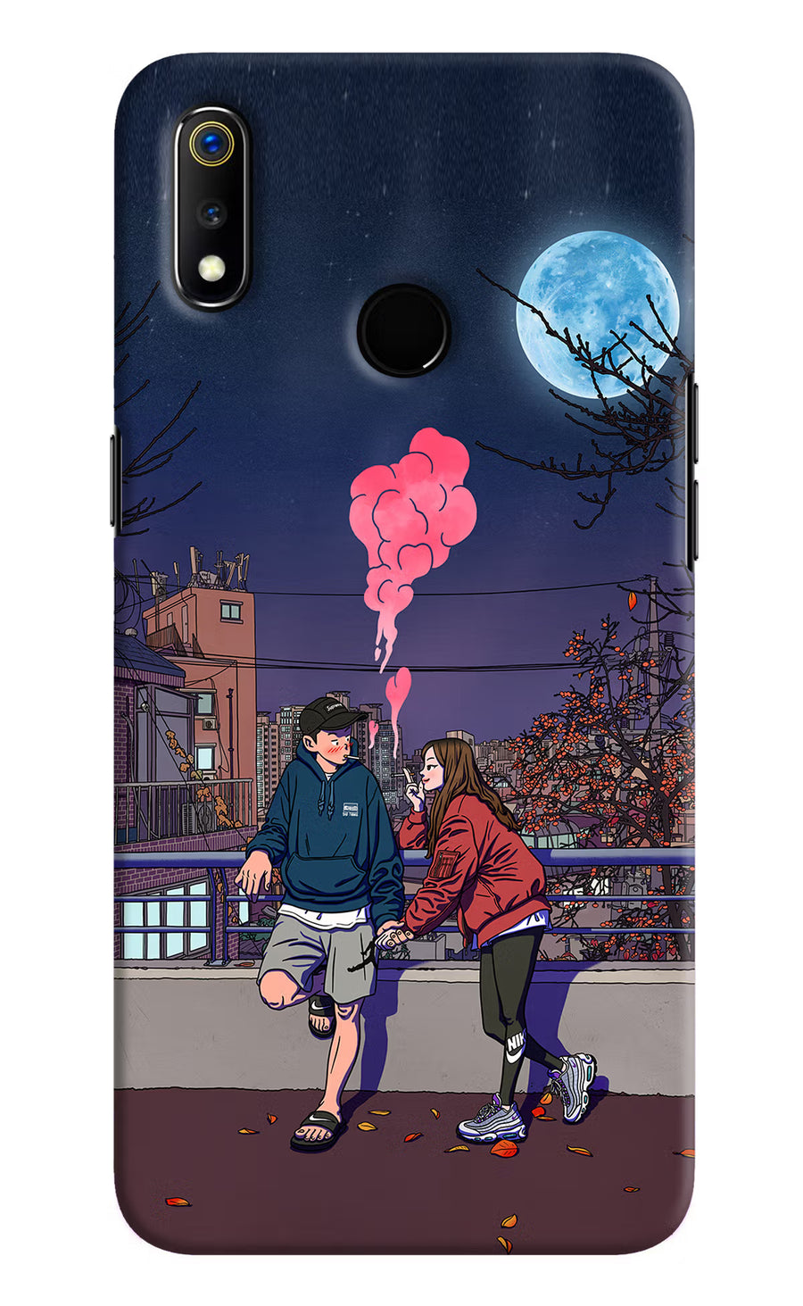 Chilling Couple Realme 3 Back Cover, Hard case