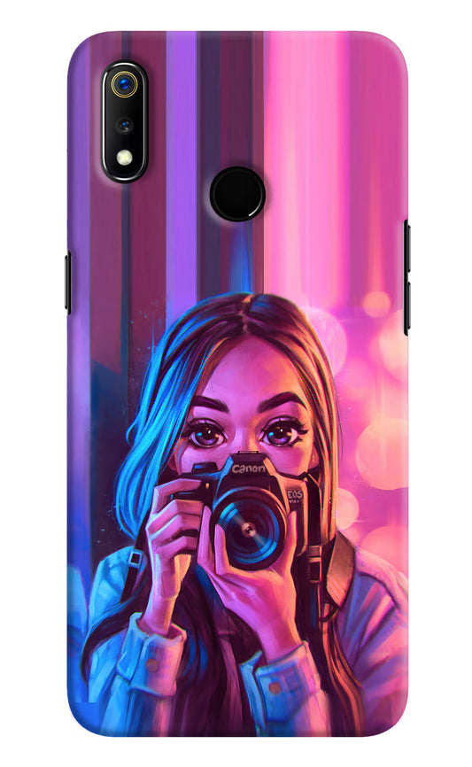 Girl Photographer Realme 3 Hard Case Back Cover by Casekaro
