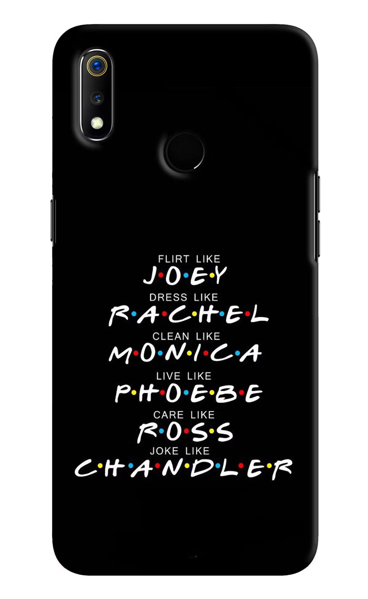 FRIENDS Character Realme 3 Hard Case Back Cover by Casekaro