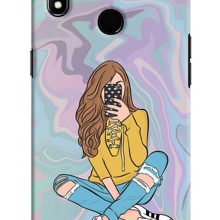 Selfie Girl Realme 3 Hard Case Back Cover by Casekaro