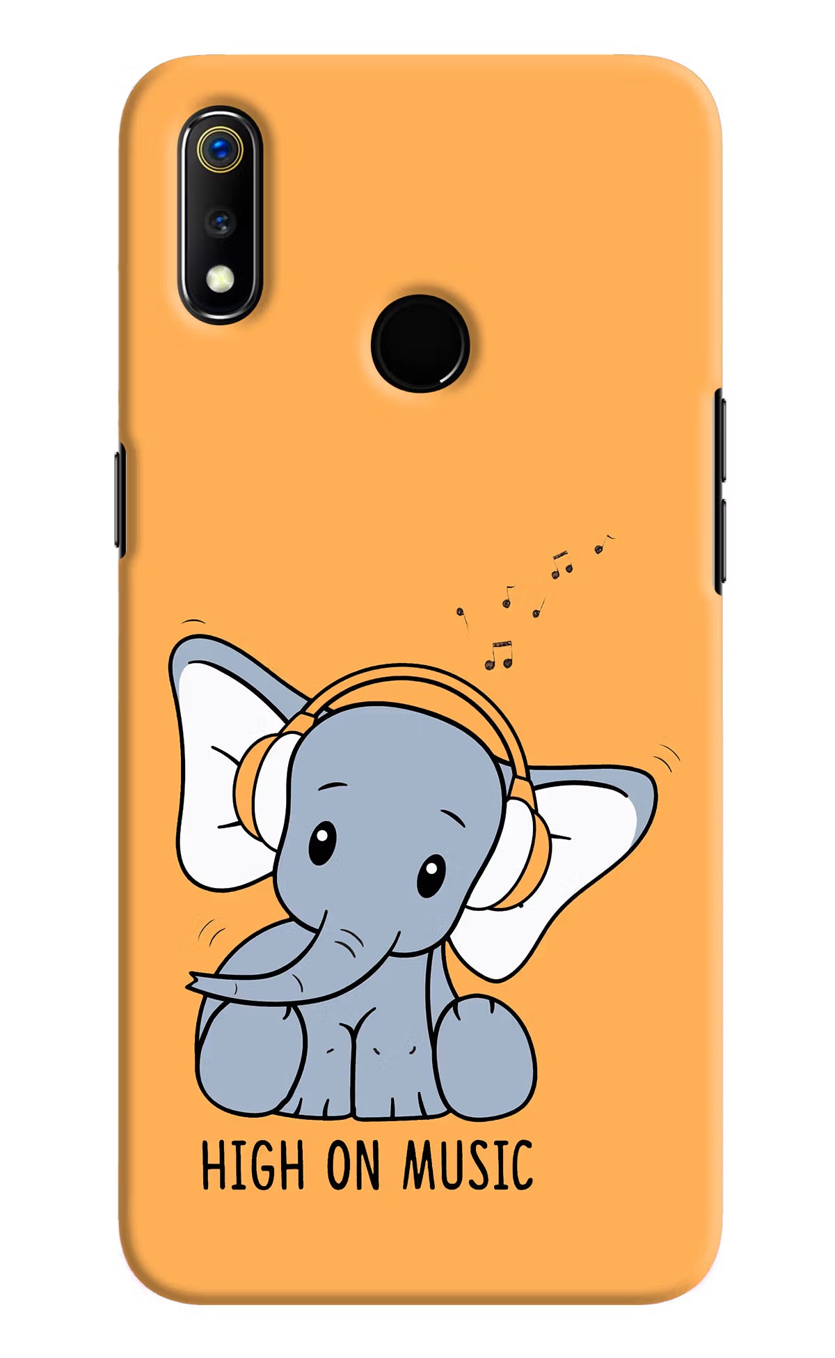High On Music Realme 3 Hard Case Back Cover by Casekaro