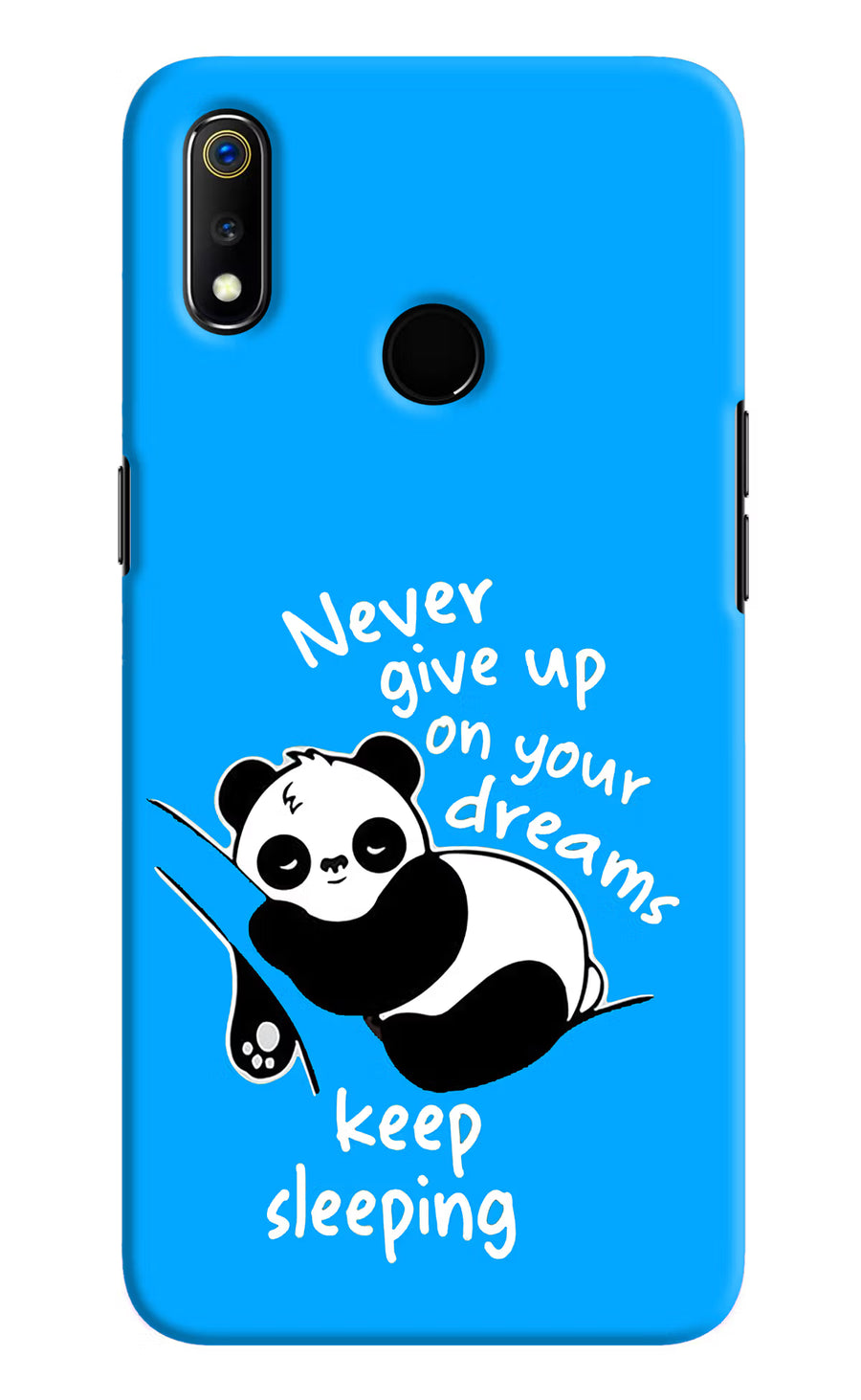 Keep Sleeping Realme 3 Back Cover, Hard case
