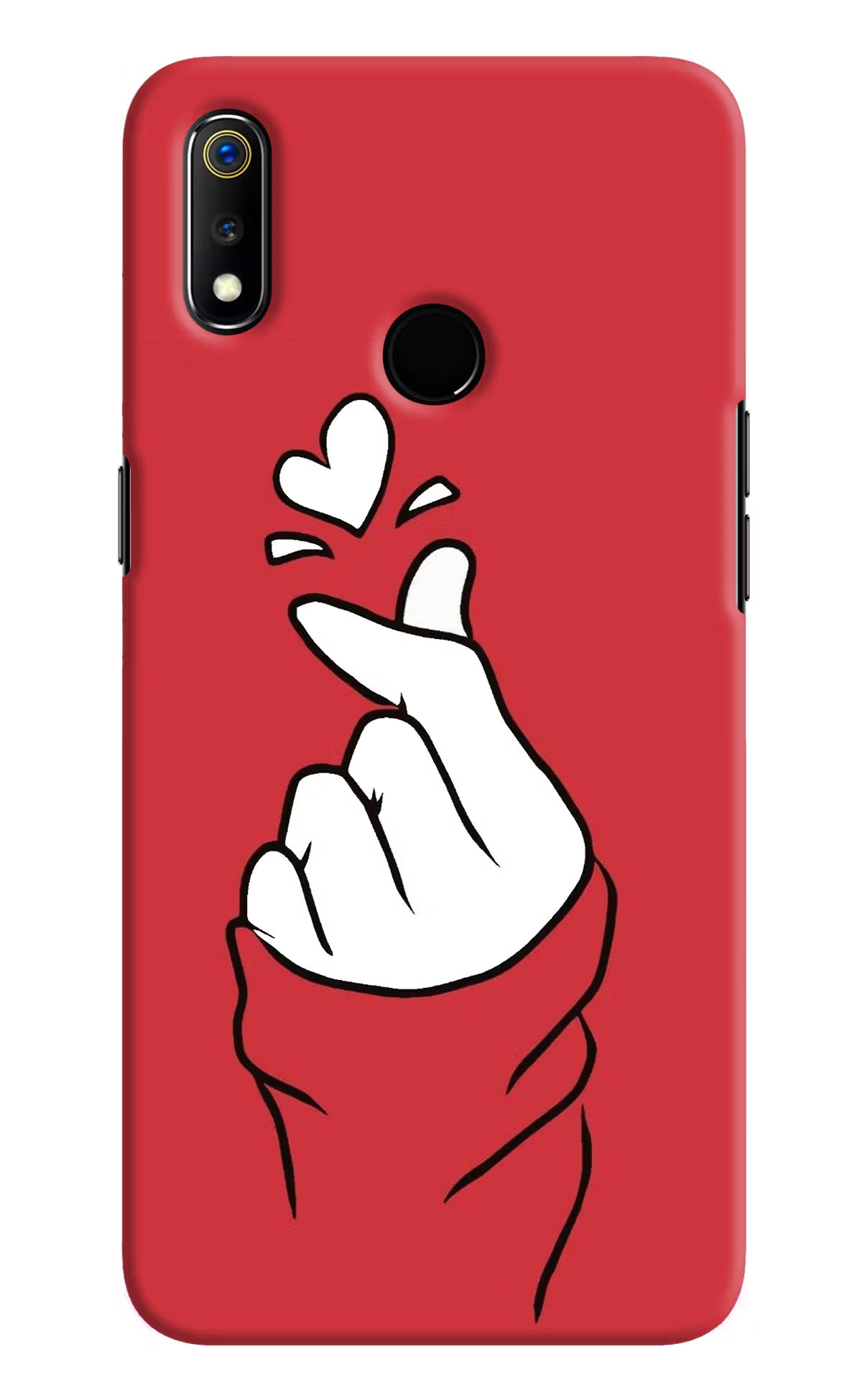 Korean Love Sign Realme 3 Hard Case Back Cover by Casekaro