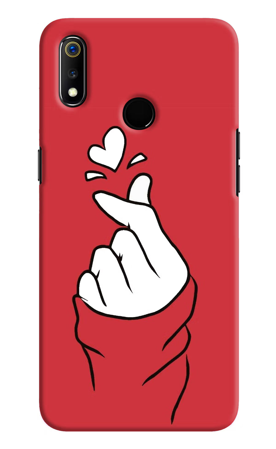 Korean Love Sign Realme 3 Back Cover, Hard case