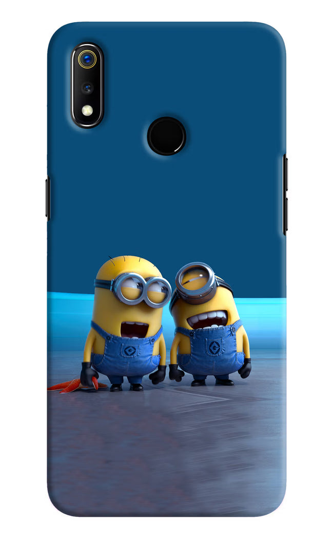 Minion Laughing Realme 3 Hard Case Back Cover by Casekaro