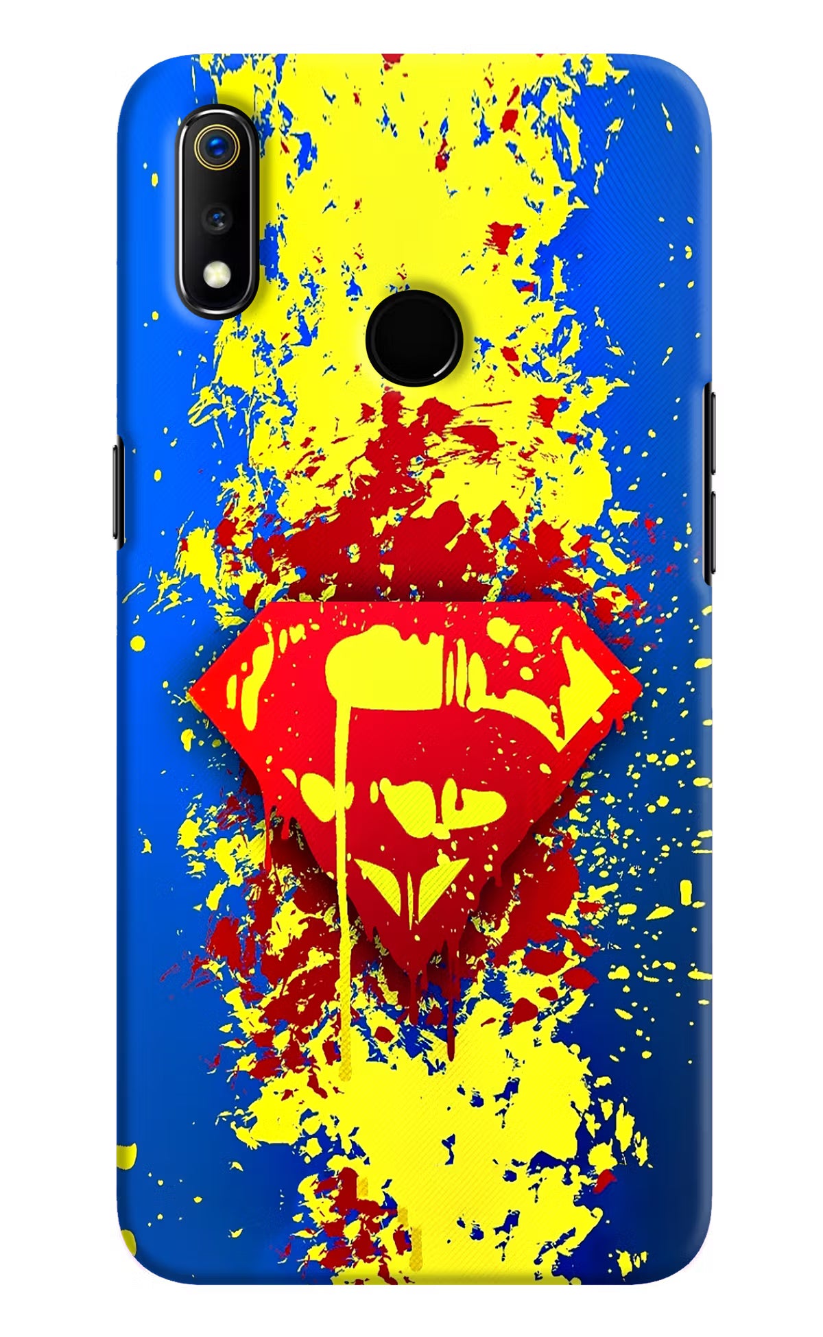 Superman logo Realme 3 Hard Case Back Cover by Casekaro