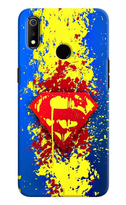 Superman logo Realme 3 Hard Case Back Cover by Casekaro
