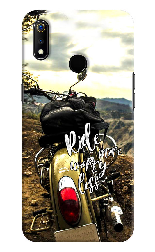 Ride More Worry Less Realme 3 Hard Case Back Cover by Casekaro