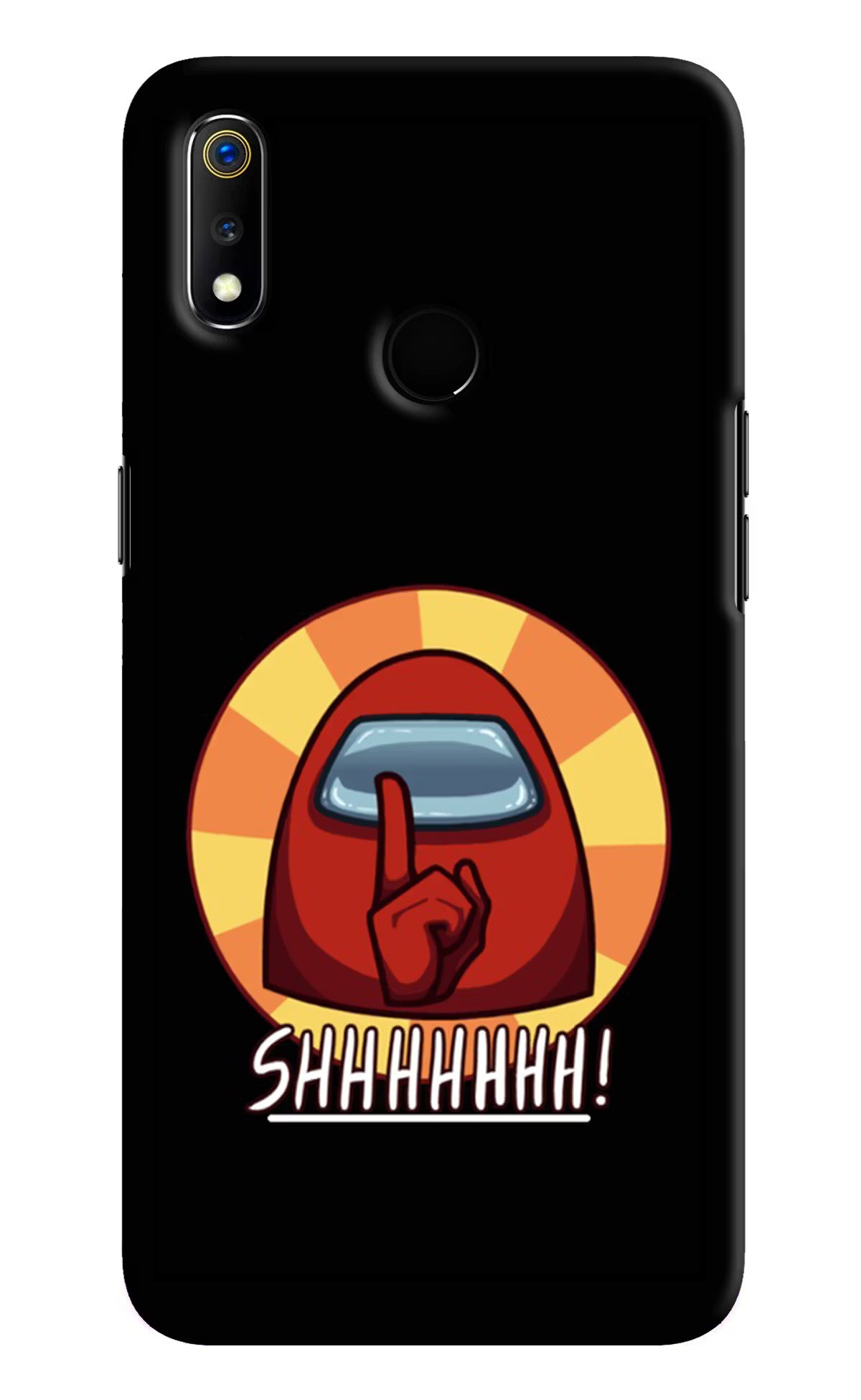 Among Us Shhh! Realme 3 Hard Case Back Cover by Casekaro