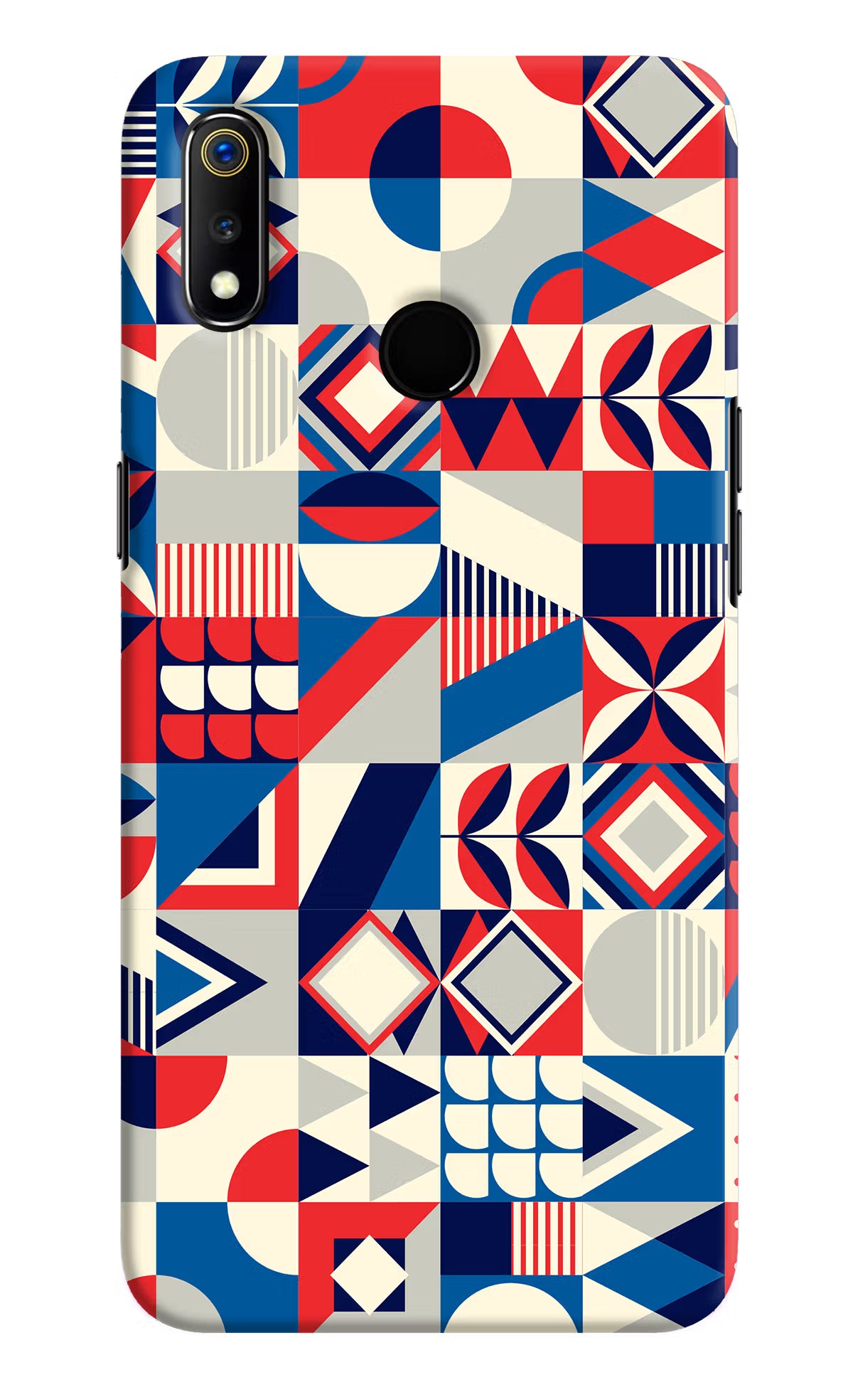 Colorful Pattern Realme 3 Hard Case Back Cover by Casekaro