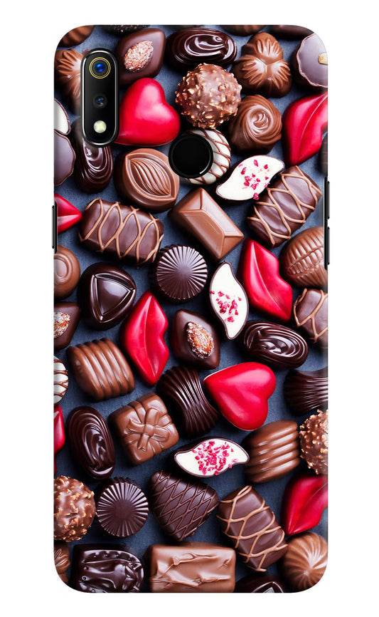 Chocolates Realme 3 Hard Case Back Cover by Casekaro