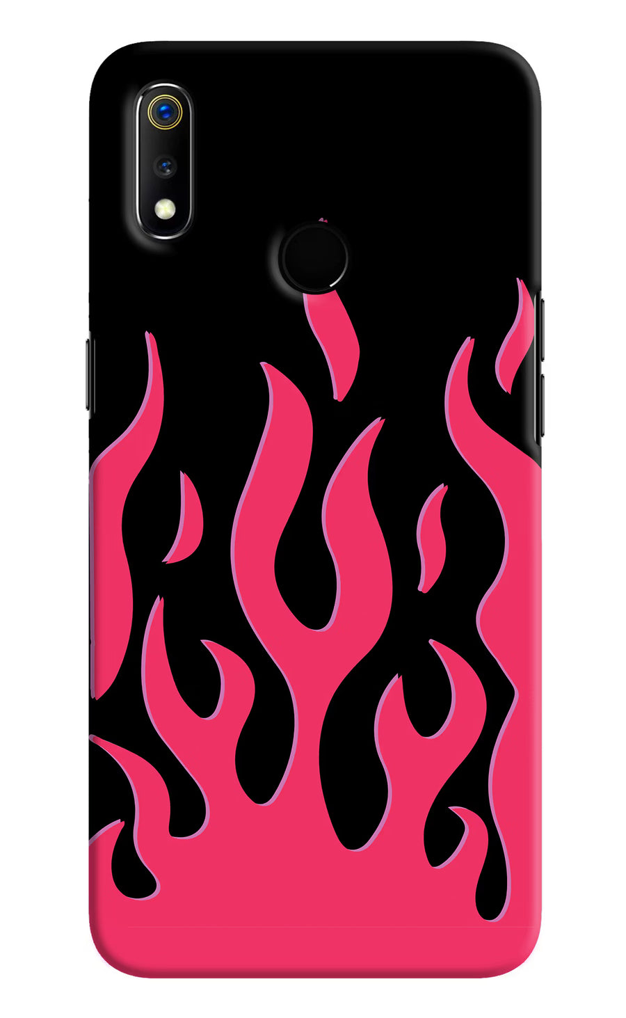 Fire Flames Realme 3 Back Cover, Hard case