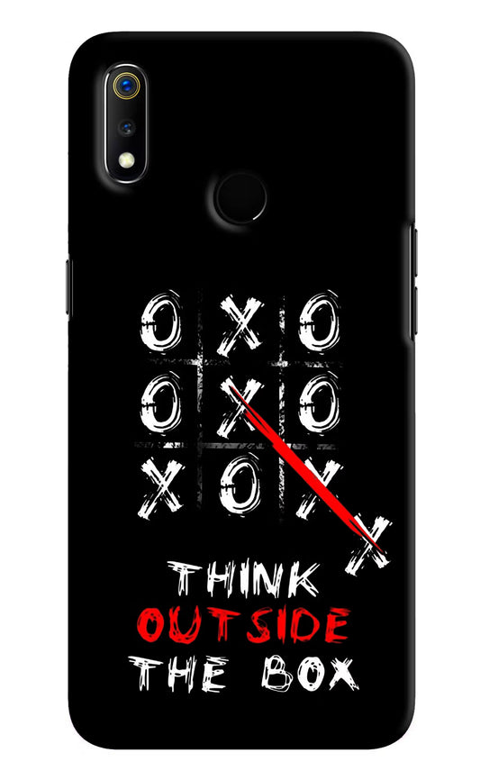 Think out of the BOX Realme 3 Hard Case Back Cover by Casekaro