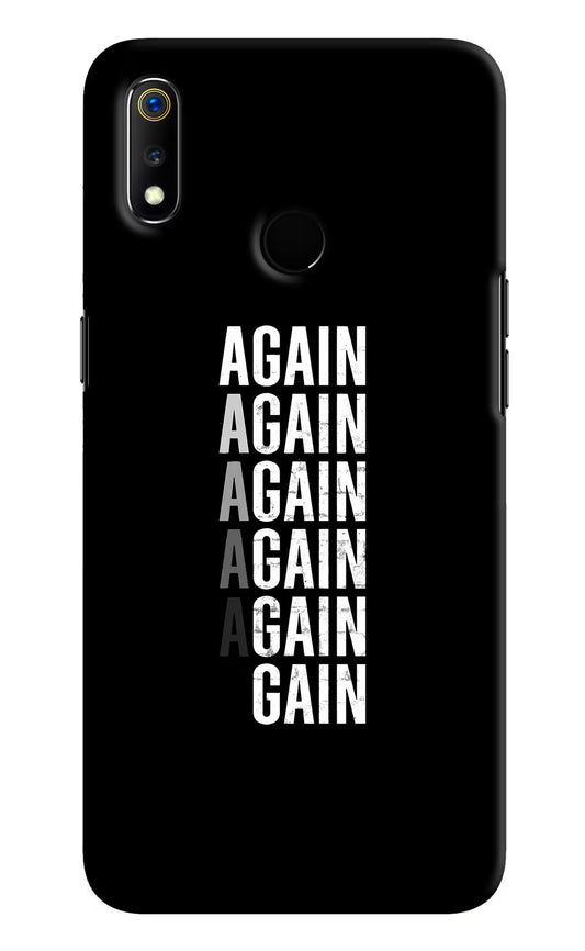 Again Again Gain Realme 3 Hard Case Back Cover by Casekaro