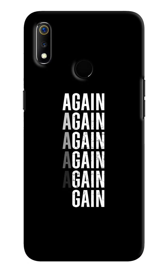 Again Again Gain Realme 3 Hard Case Back Cover by Casekaro