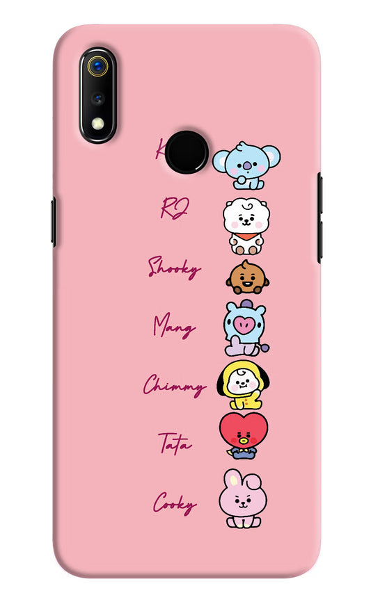 BTS names Realme 3 Hard Case Back Cover by Casekaro