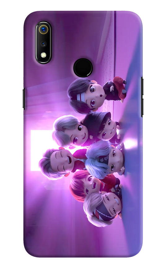 BTS Chibi Realme 3 Hard Case Back Cover by Casekaro