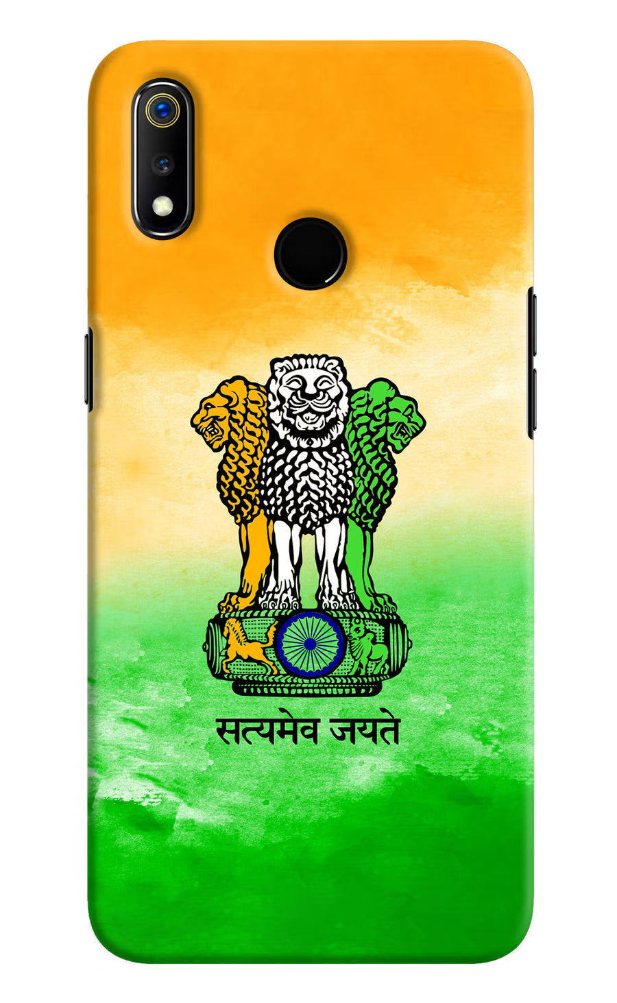 Satyamev Jayate Flag Realme 3 Back Cover, Hard case