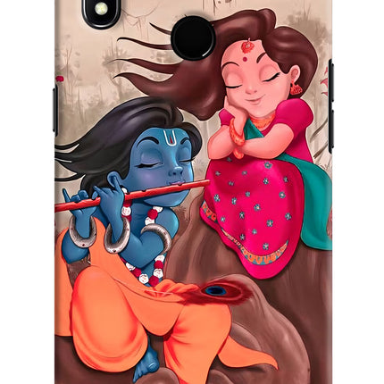 Radhe Krishna Realme 3 Hard Case Back Cover by Casekaro