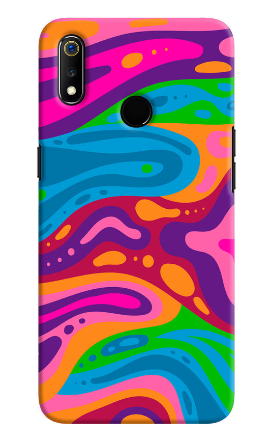 Trippy Pattern Realme 3 Hard Case Back Cover by Casekaro