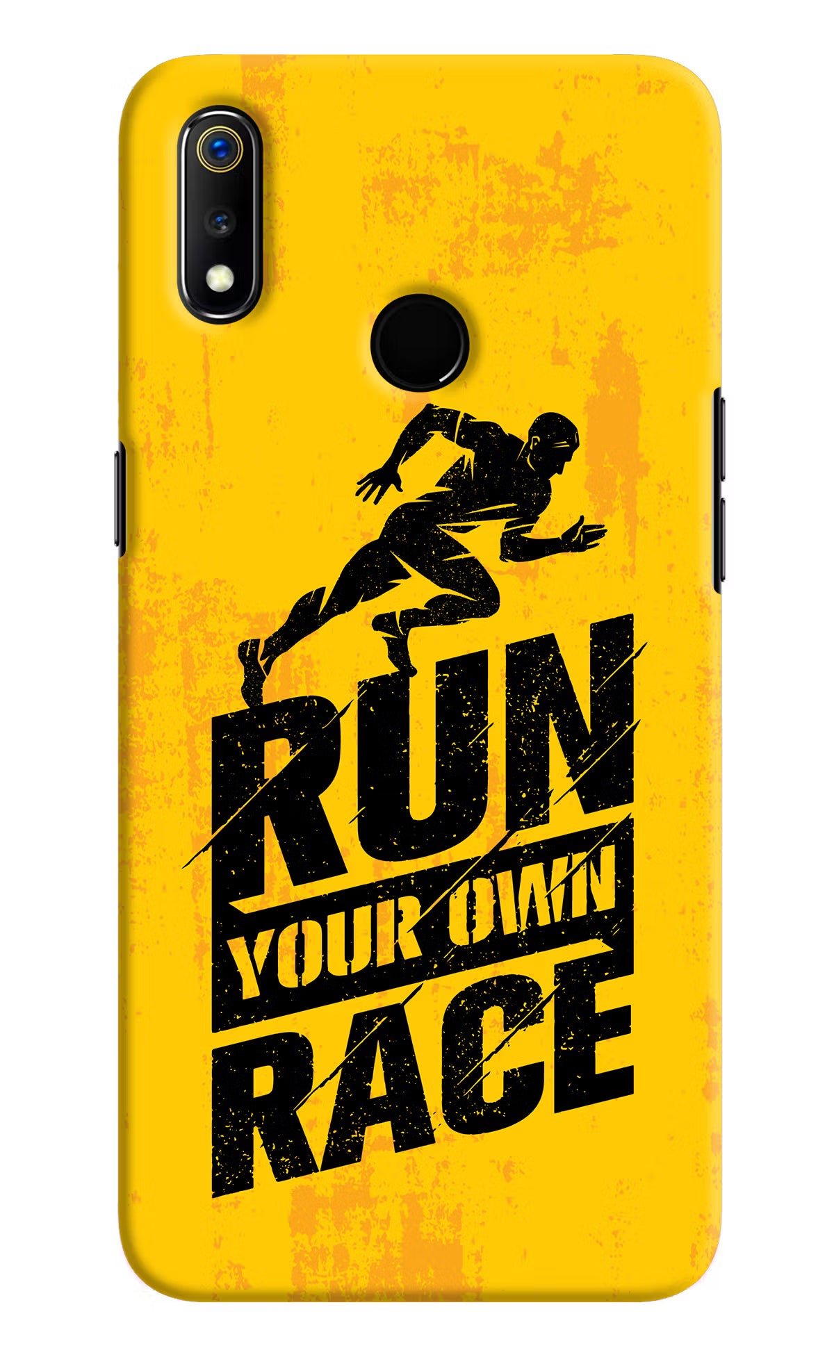 Run Your Own Race Realme 3 Hard Case Back Cover by Casekaro
