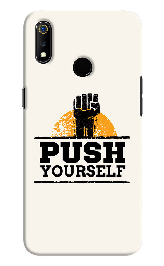 Push Yourself Realme 3 Hard Case Back Cover by Casekaro