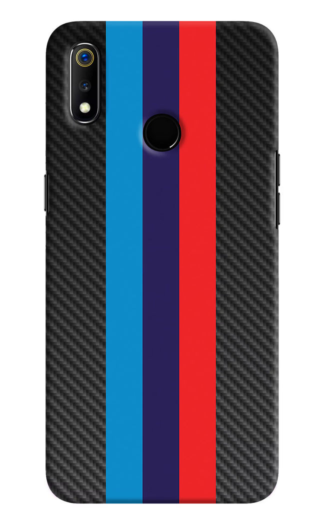 BMW Stripes Pattern Realme 3 Hard Case Back Cover by Casekaro