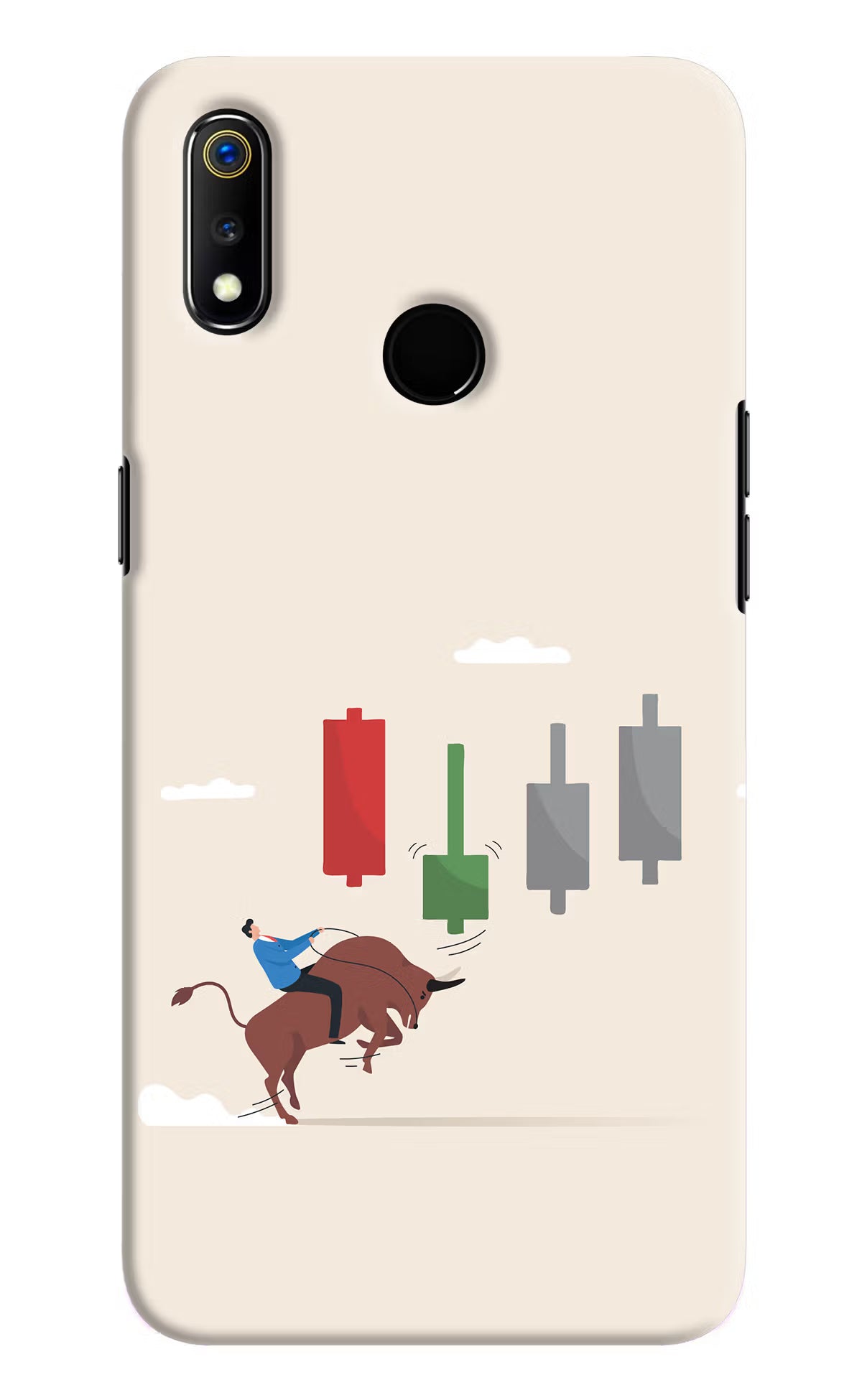 Bull Trading Momentum Realme 3 Hard Case Back Cover by Casekaro