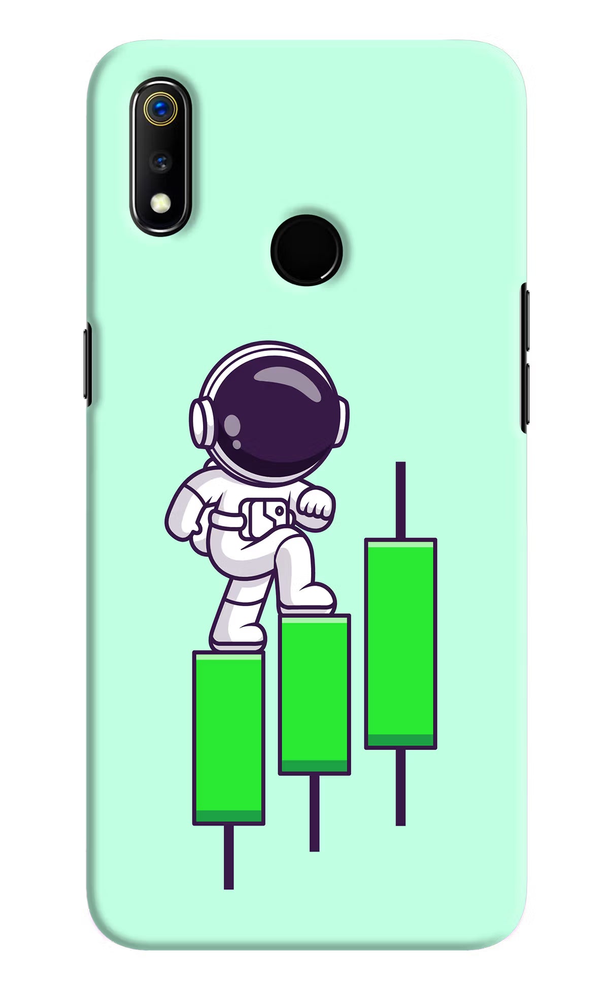 Astronaut Trader Realme 3 Hard Case Back Cover by Casekaro
