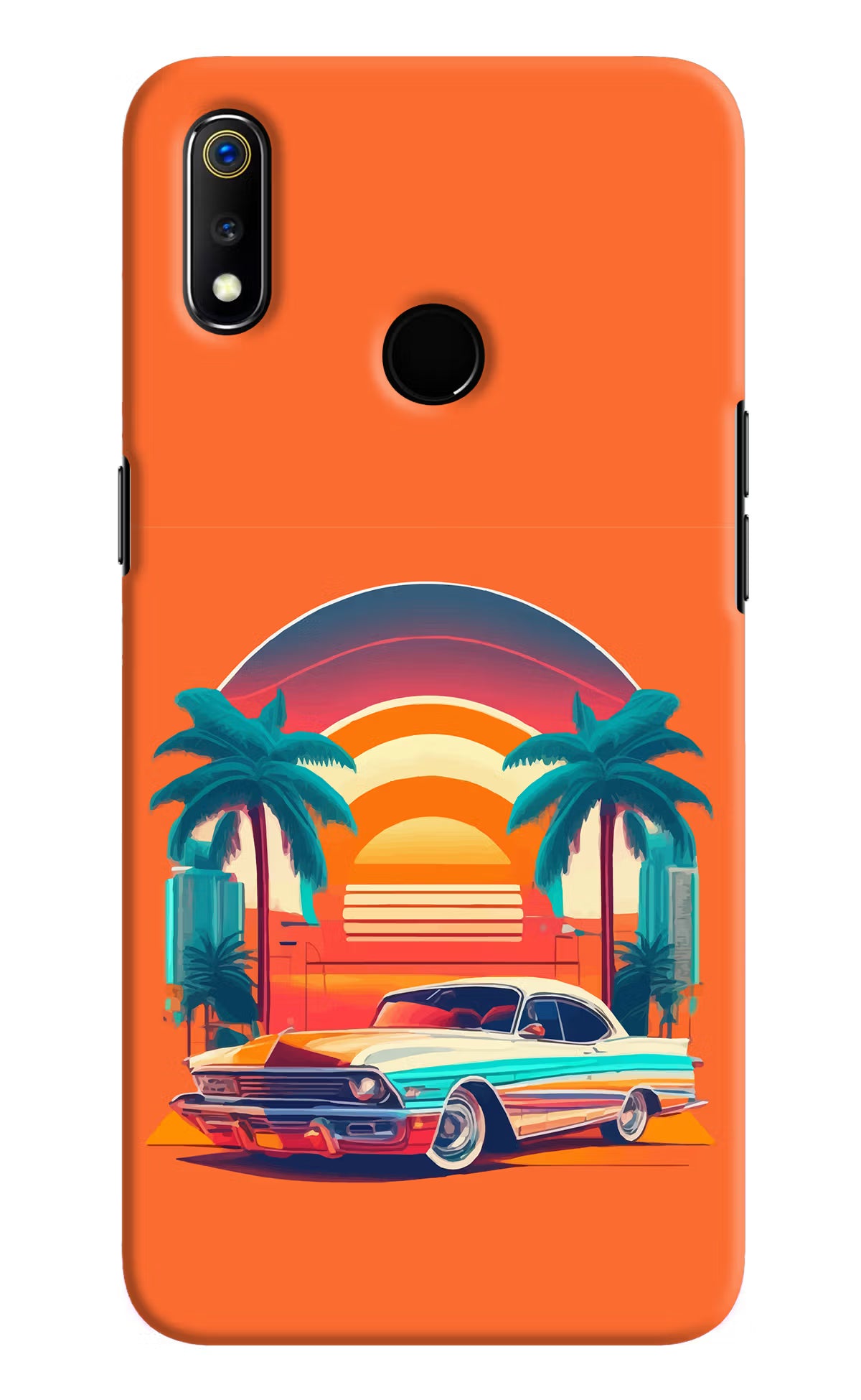 Palm Drive 80s Realme 3 Hard Case Back Cover by Casekaro