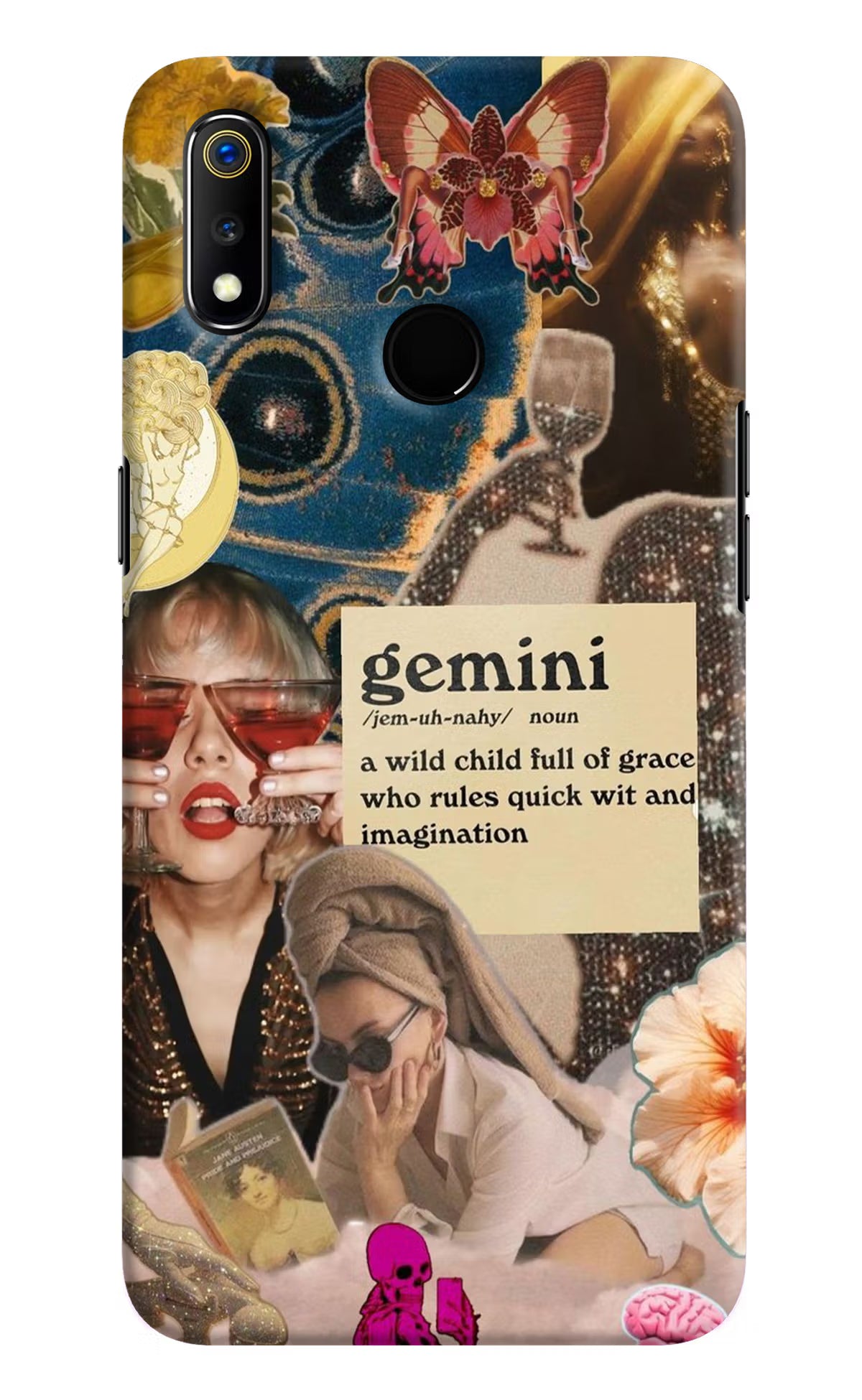 Gemini Zodiac Realme 3 Hard Case Back Cover by Casekaro