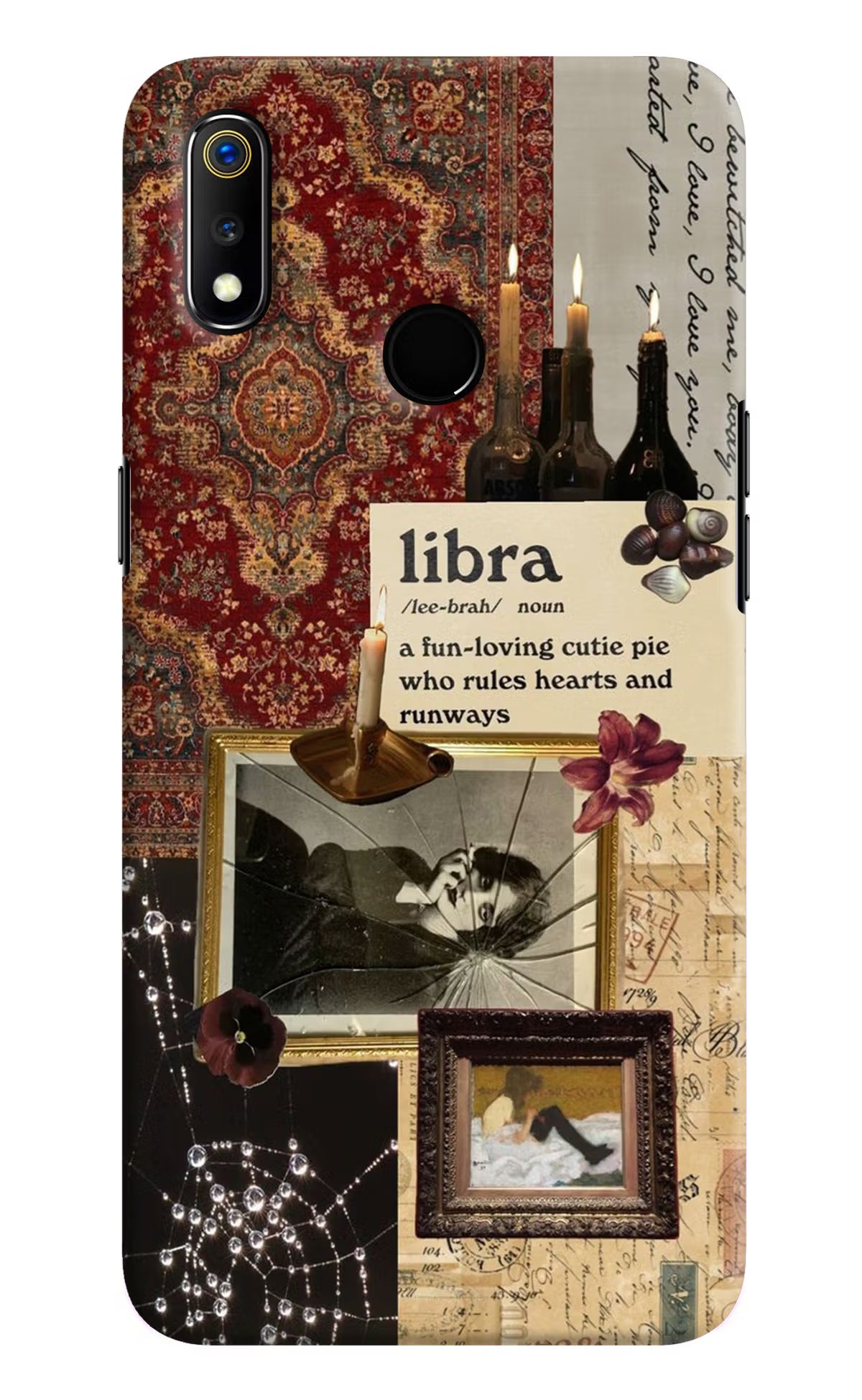 Libra Zodiac Realme 3 Hard Case Back Cover by Casekaro