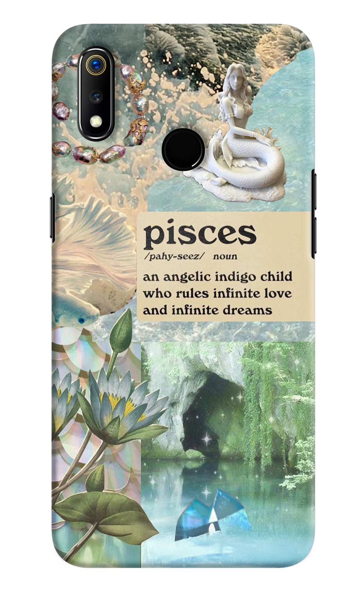 Pisces Zodiac Realme 3 Hard Case Back Cover by Casekaro